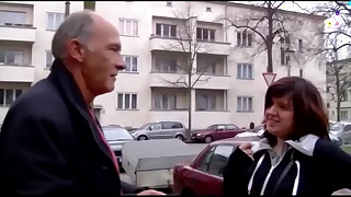 Young chubby try a taste of a sweetmeats